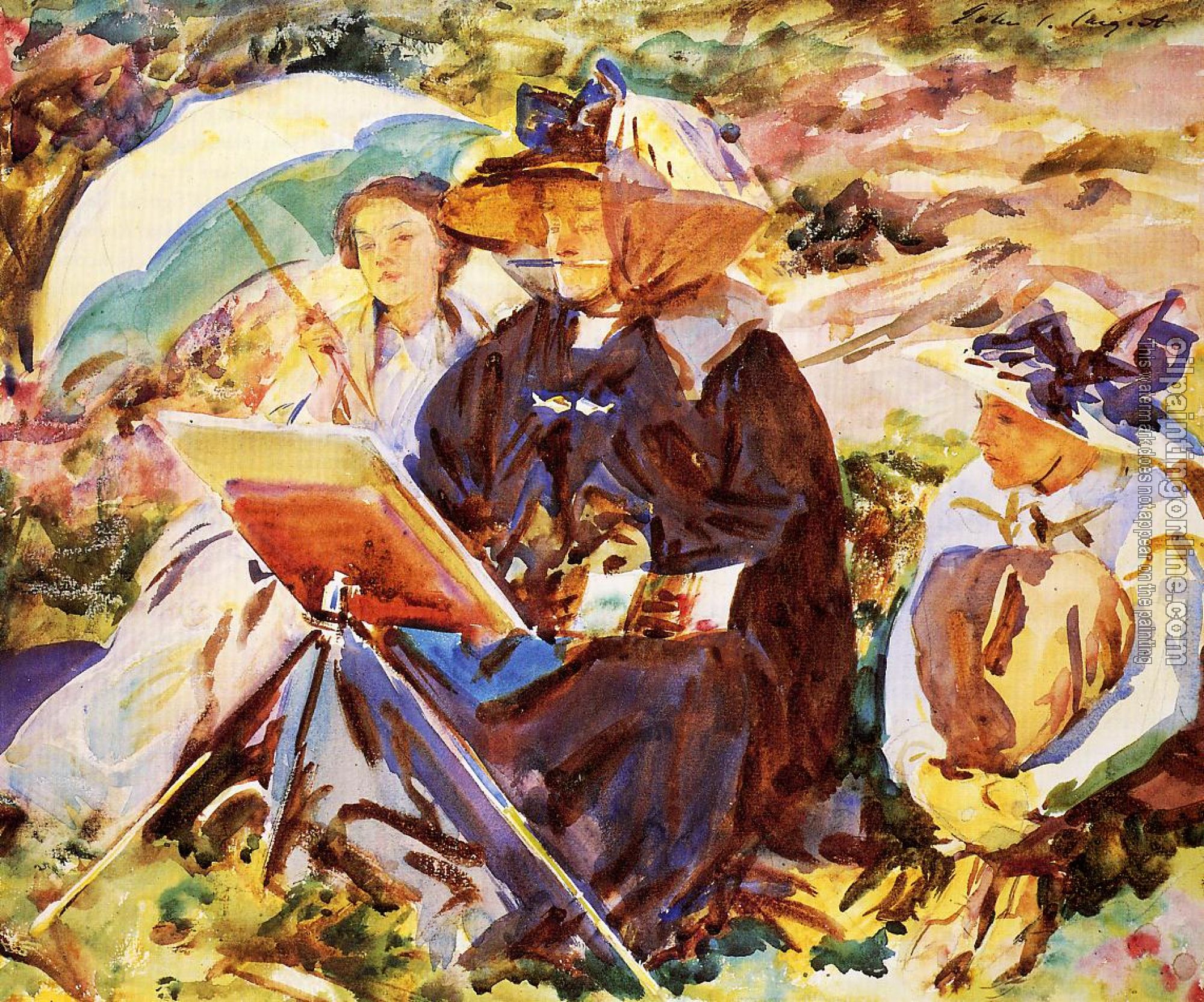 Sargent, John Singer - Simplon Pass: The Lesson